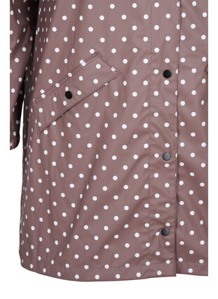 Veste de pluie à pois avec capuche, Iron W/White dot, Packshot image number 3