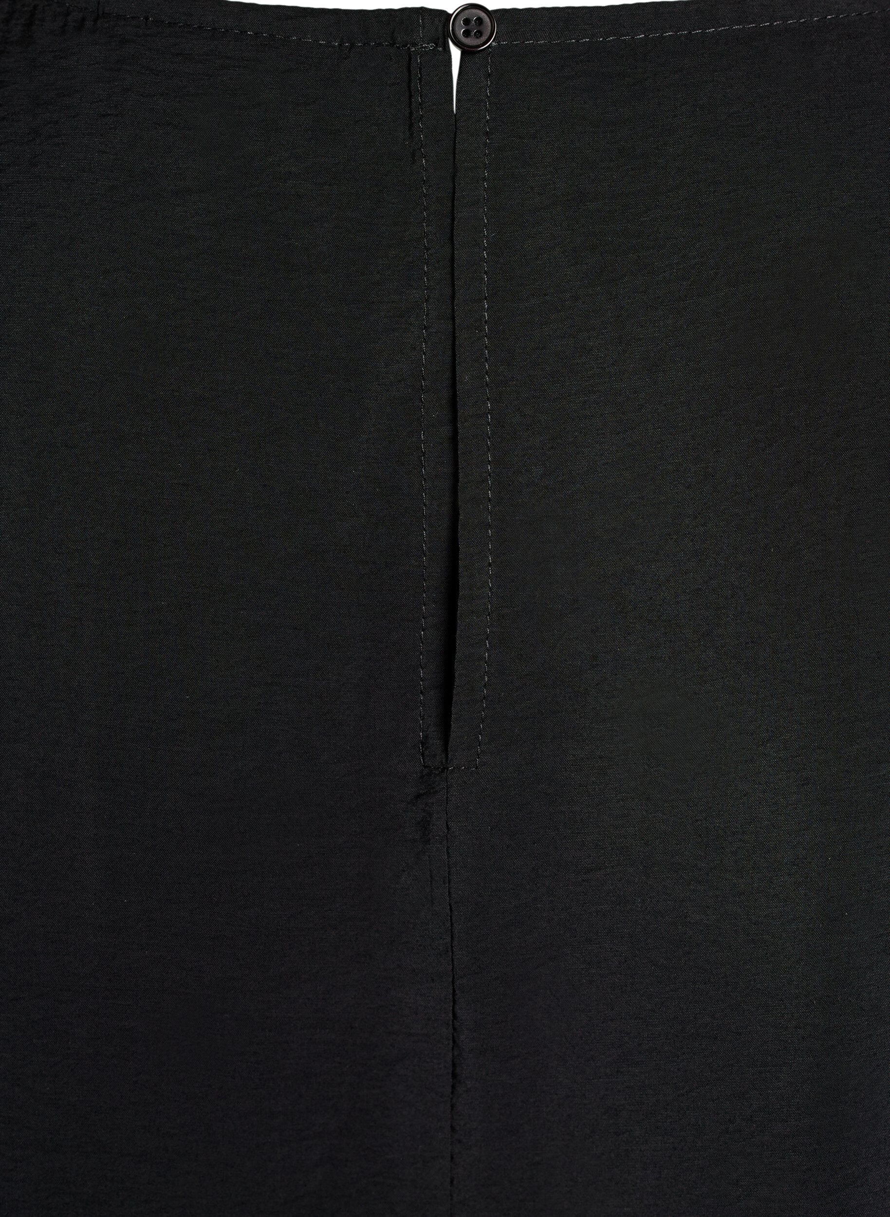 ZizziViscose tuniek met kanten detail, Zwart, Packshot image number 3