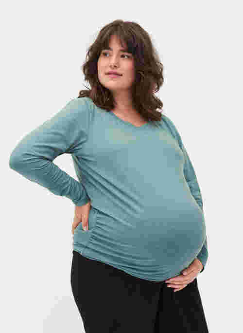 Basic zwangerschapstop met lange mouwen 