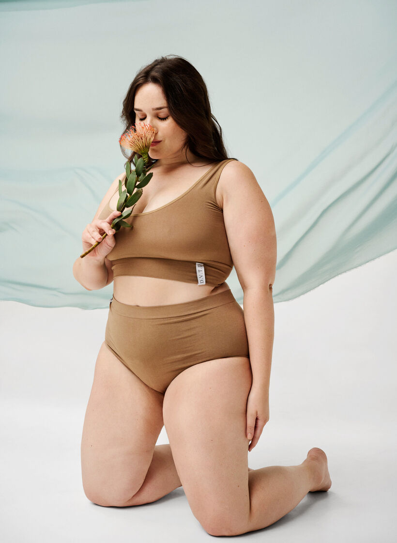 Soutien-gorge sans coutures avec encolure ronde, Driftwood, Image image number 0