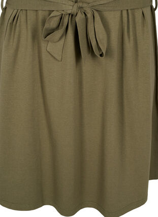 Robe à manches courtes avec ceinture à la taille, Dusty Olive, Packshot image number 3