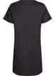 Chemise de nuit &agrave; manches courtes en coton biologique, Noir, Packshot image number 1