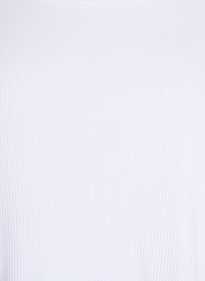 Chemisier en jersey c&ocirc;tel&eacute; &agrave; manches courtes, Blanc, Packshot image number 2