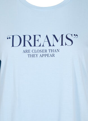 Oversized slaap t-shirt van biologisch katoen, Cashmere Blue DREAMS, Packshot image number 2