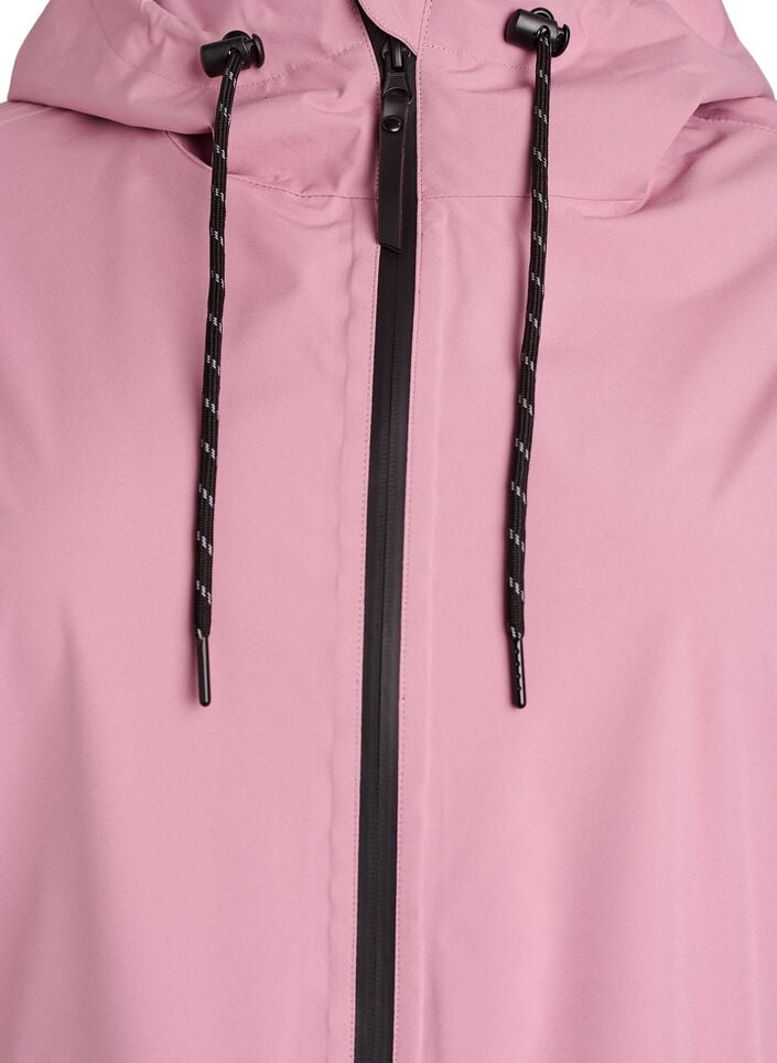 Veste de pluie avec poches et capuche, Rose, Packshot