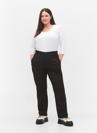 Pantalon Softshell avec velcro ajustable, Black, Model image number 4