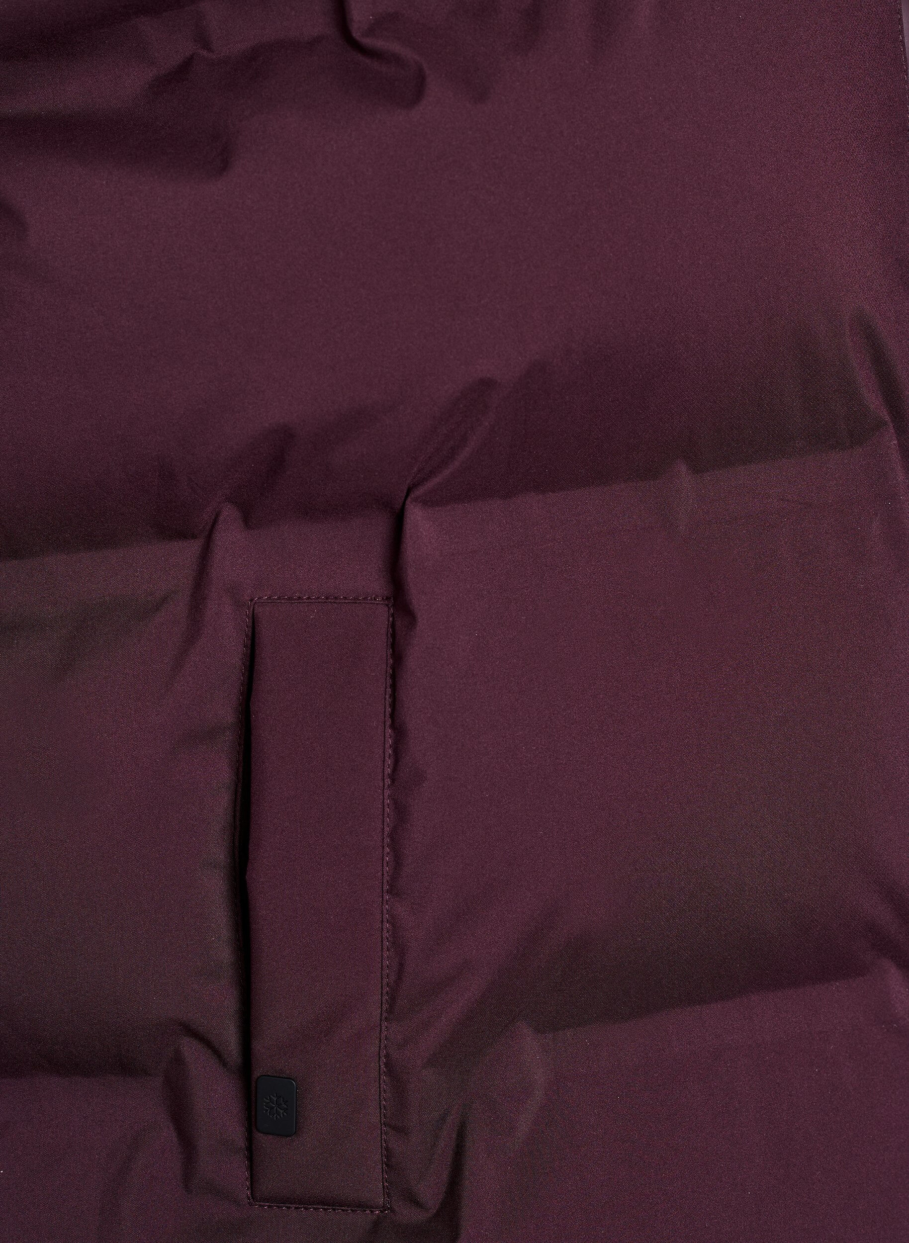 ZizziKorte puffer bodywarmer met hoge kraag, Donker Bordeaux, Packshot image number 3