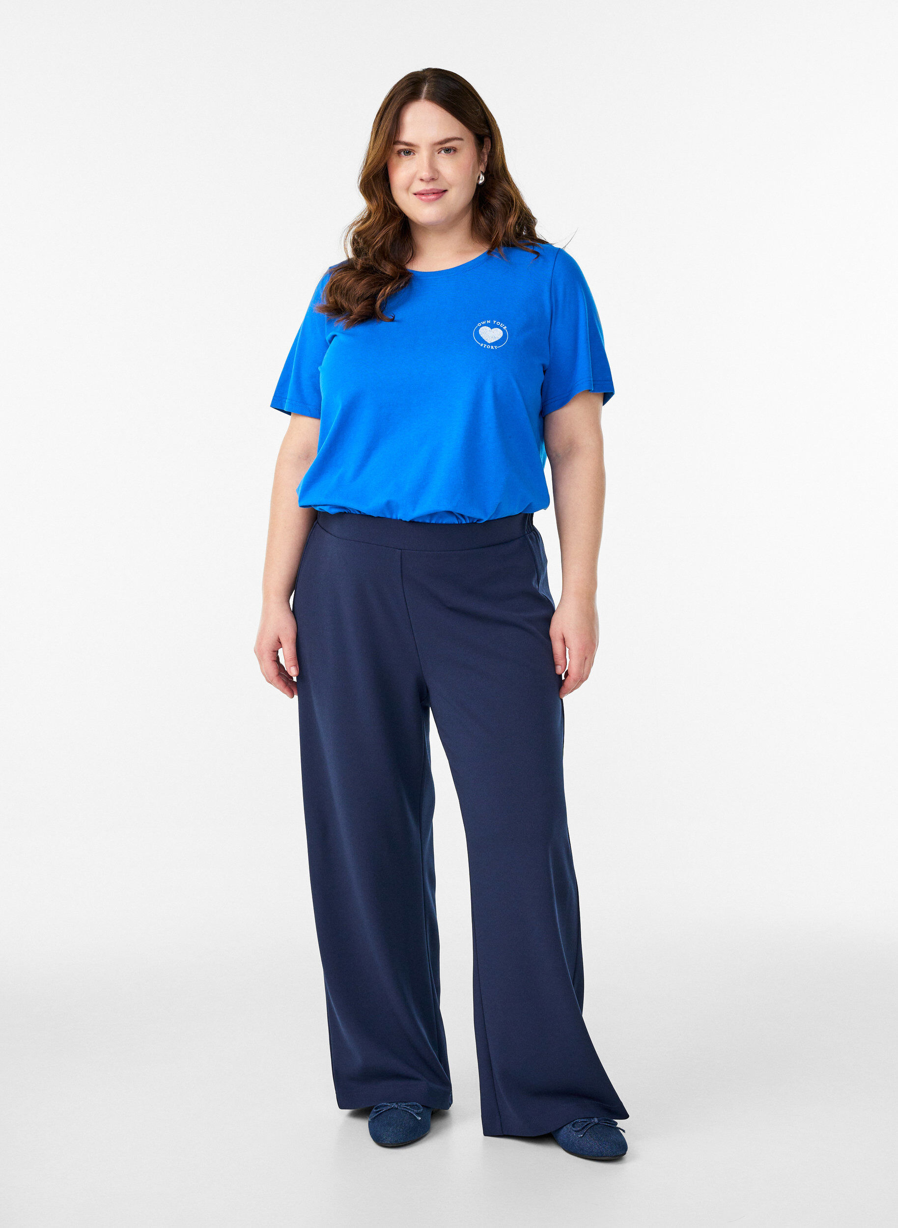 ZizziT-shirt met print, Blauw, Model image number 1