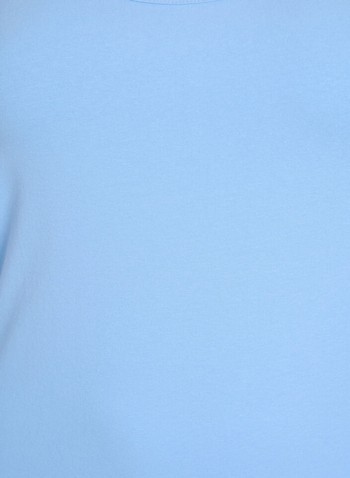 Haut basique en coton, Bleu Clair, Packshot image number 2