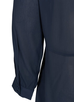 Tuniek met striksluiting en lange mouwen, Navy Blazer, Packshot image number 3