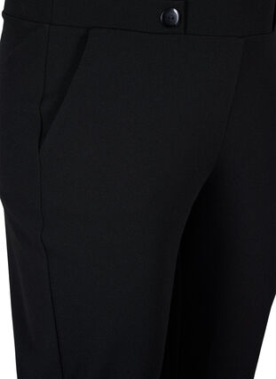 Pantalon avec poches et boutons fantaisie, Black, Packshot image number 2