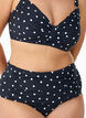 Hoge taille bikinibroekjes met patroon, Zwart, Packshot image number 2