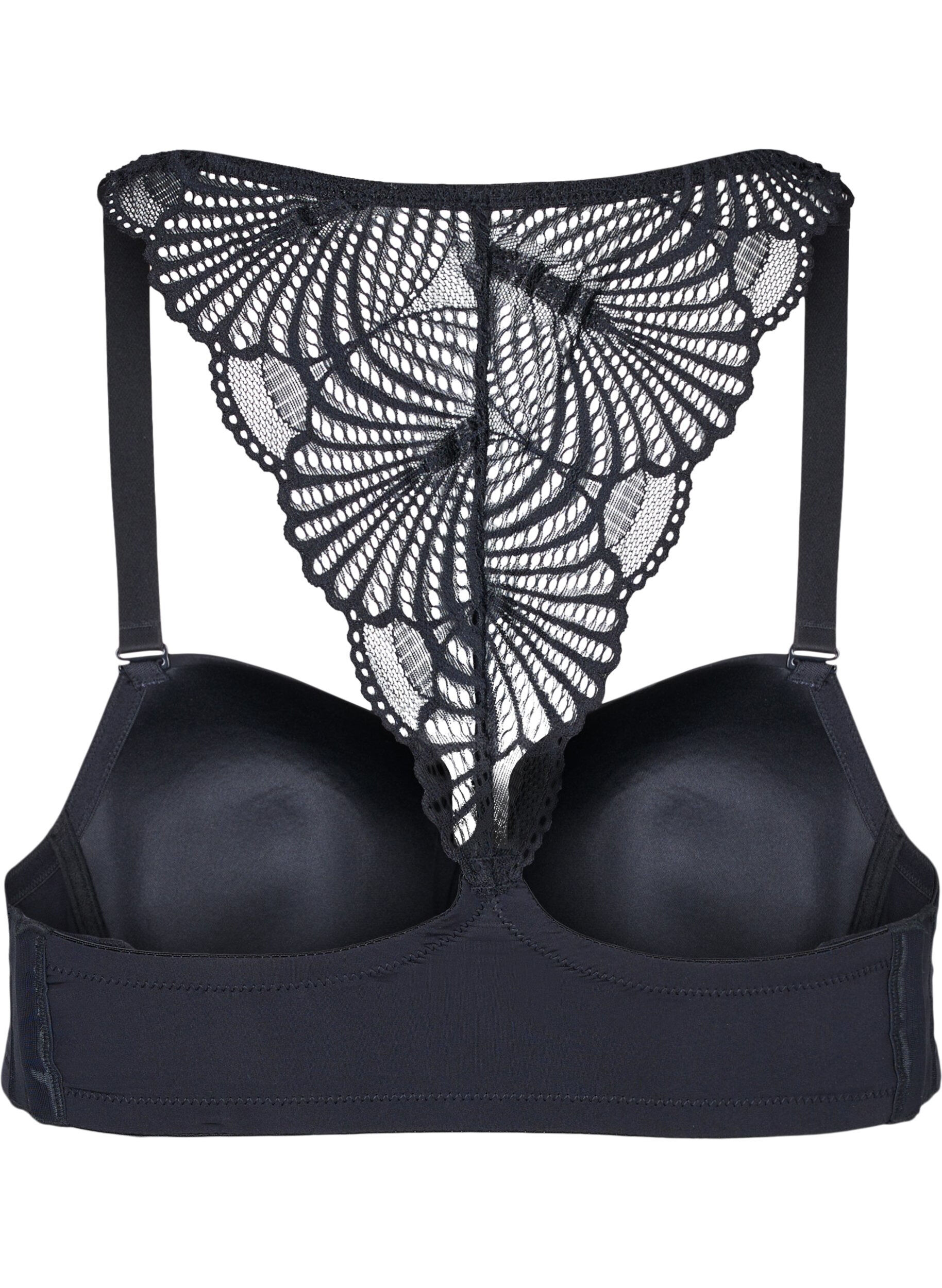 Zizzi Soutien-gorge &agrave; armatures avec dos en dentelle, Noir, Packshot image number 1