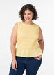 Smocktop met boothals en peplumzoom, Geel, Model image number 0
