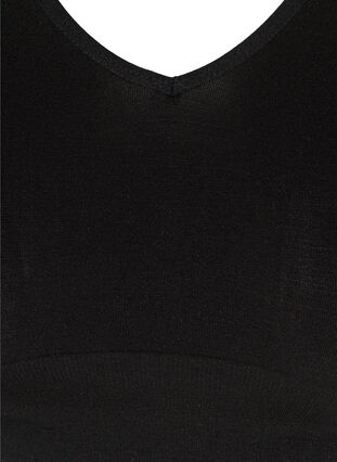 Soutien-gorge sans armature avec col en V, Black, Packshot image number 2