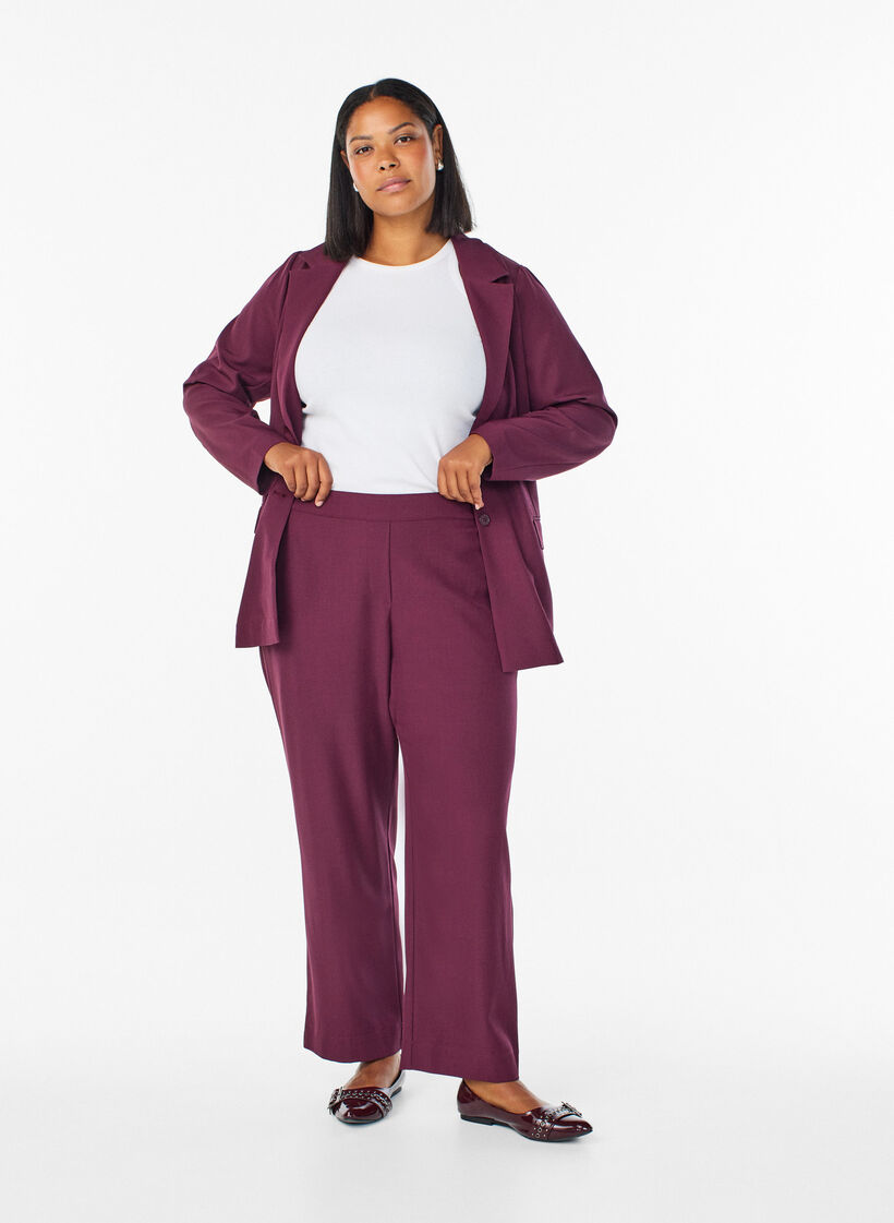 Pantalon ample avec poches, Bordeaux fonc&eacute;, Model image number 0