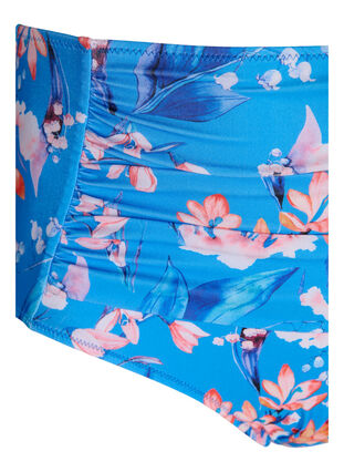 Bas de bikini taille extra haute avec imprimé, Bright Blue Print, Packshot image number 2