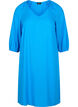 Viscose jurk met v-hals , Indigo Bunting, Packshot image number 0