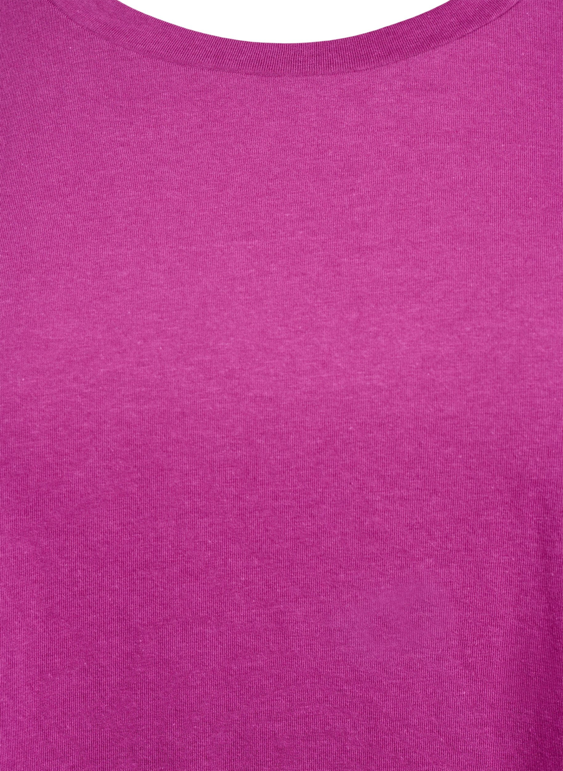 Zizzi T-shirt &agrave; manches courtes en m&eacute;lange de coton, Violet, Packshot image number 2