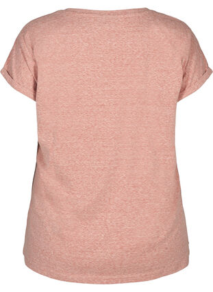 T-shirt chiné en coton, Old Rose Mélange, Packshot image number 1