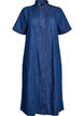 Halflange denim overhemdjurk, Blauw, Packshot image number 0
