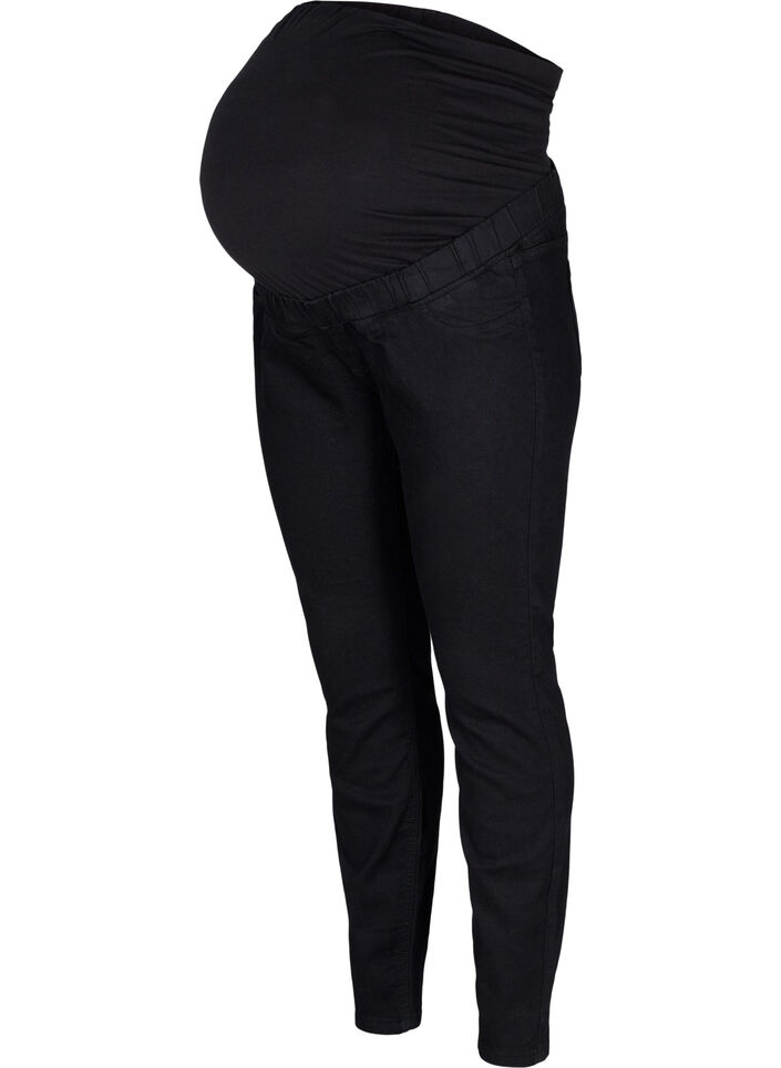 Zwangerschapsjeggings met achterzakken, Black, Packshot image number 0