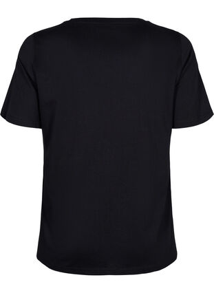 T-shirt avec rivets en coton biologique, Black Owl, Packshot image number 1