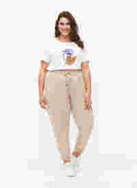 Pantalon ample en viscose avec grandes poches, Oxford Tan, Model