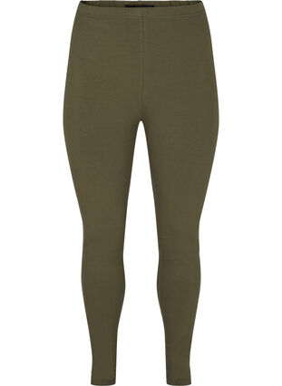 Katoenen legging met printdetails, Ivy Green, Packshot image number 0