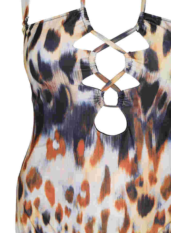 Maillot de bain imprimé avec bretelles amovibles, Abstract Leopard, Packshot image number 2