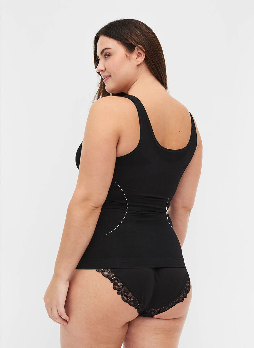Shapewear top met brede bandjes, Zwart, Model