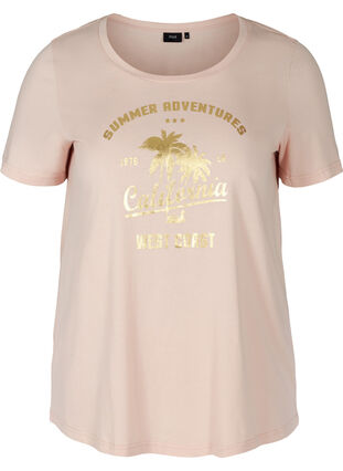 Katoenen t-shirt met print, Rose Smoke CALIFORN, Packshot image number 0