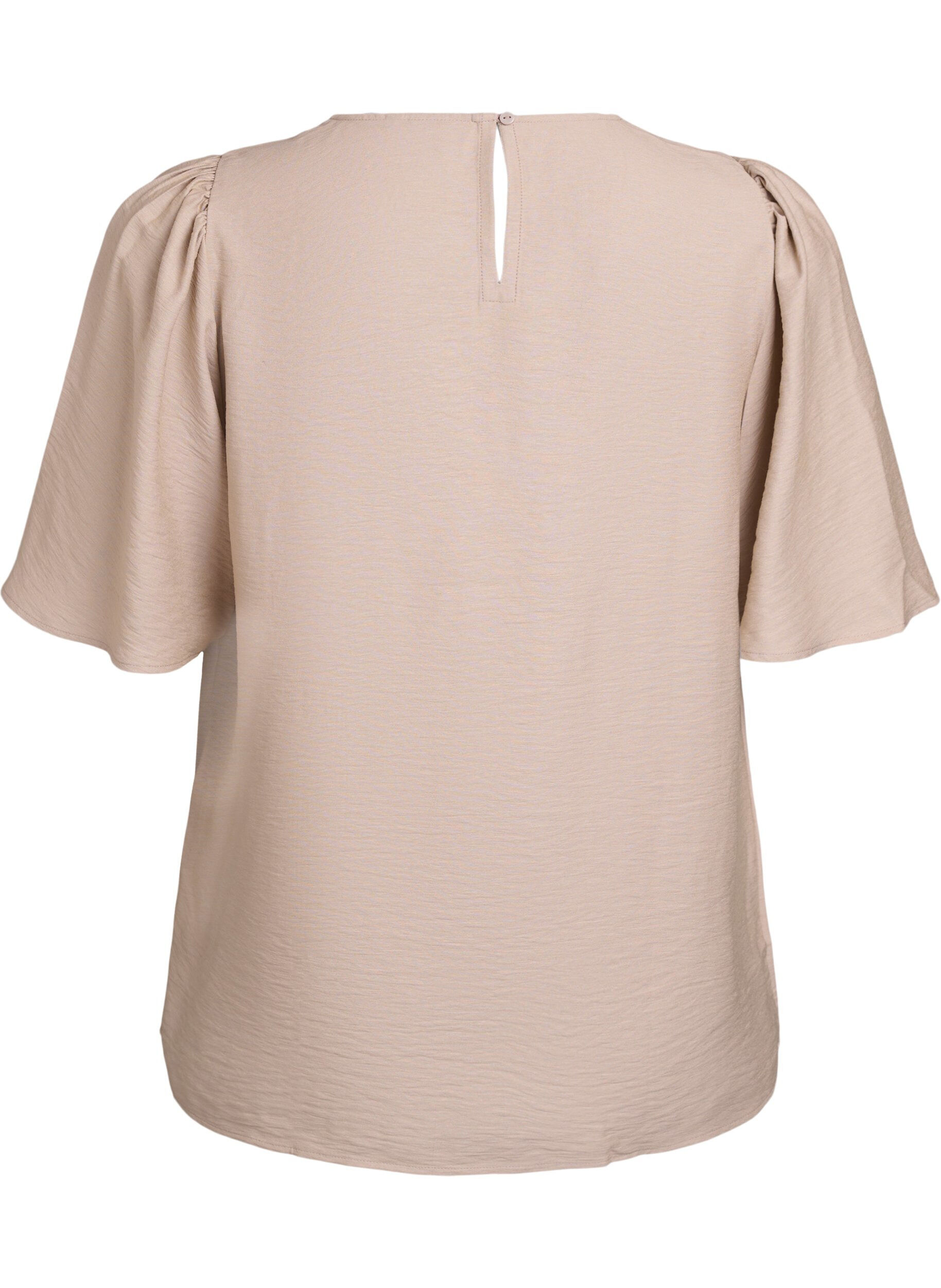 ZizziBlouse met korte, wijde mouwen, Beige, Packshot image number 1