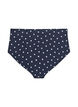Culotte de bikini taille haute &agrave; pois, Noir, Packshot image number 1