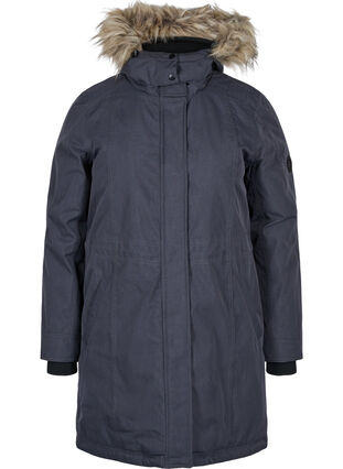 Veste d'hiver imperméable avec capuche amovible, Black, Packshot image number 0
