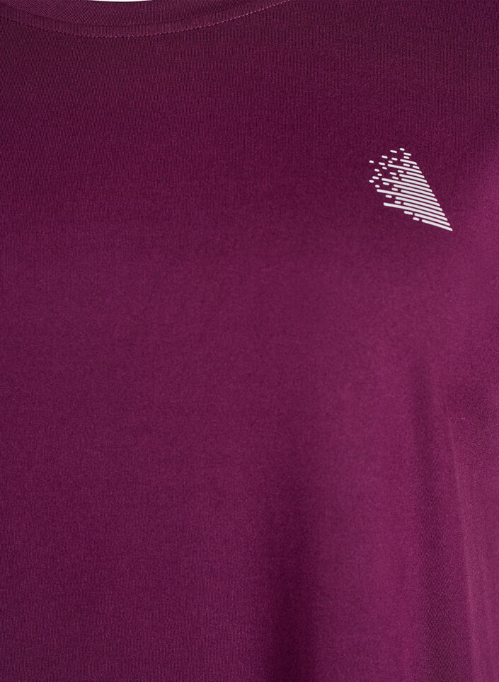 T-shirt de sport couleur unie, Violet, Packshot image number 2