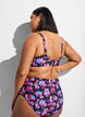 Haut de bikini avec armatures et imprim&eacute;, Violet, Model image number 2