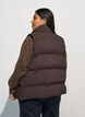 Doudoune sans manches courte avec col montant, Marron, Model image number 2