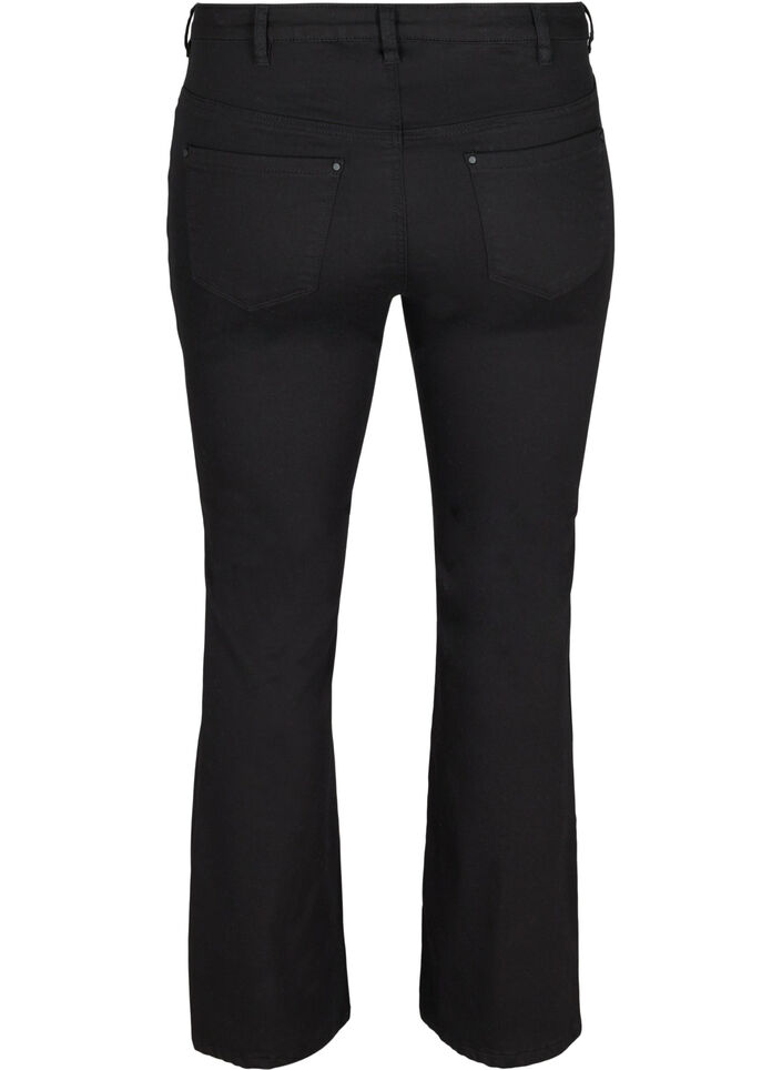 Ellen bootcut jeans met hoge taille, Black, Packshot image number 1