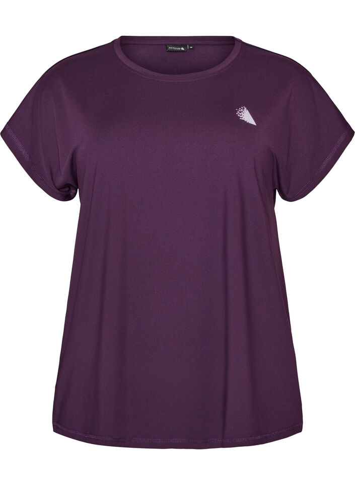 Effen gekleurd trainingsshirt, Paars, Packshot image number 0