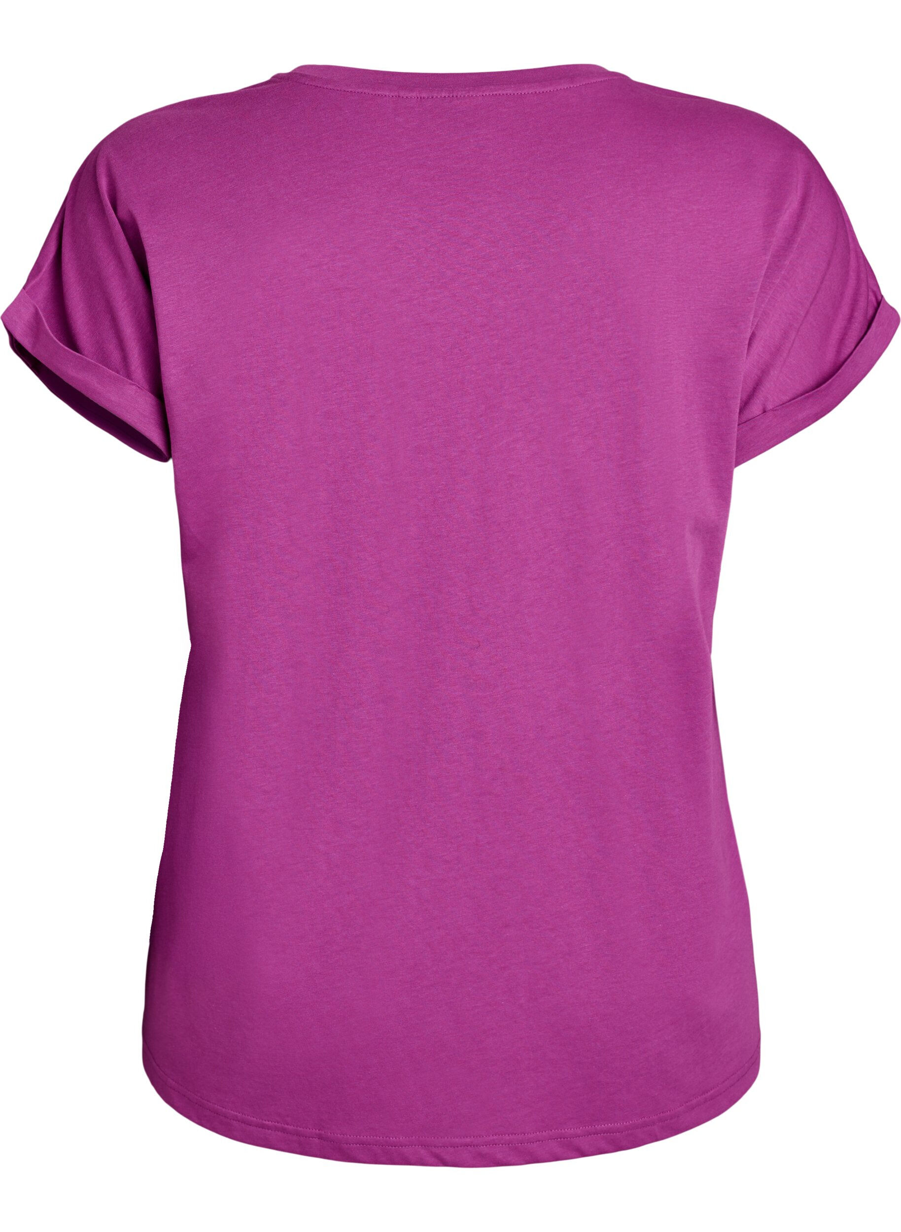 ZizziT-shirt &agrave; manches courtes en m&eacute;lange de coton, Violet, Packshot image number 1
