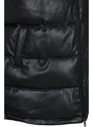 Doudoune ultra légère en simili-cuir, Black, Packshot image number 3