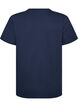 T-shirt van biologisch katoen met teddybeermotief, Blauw, Packshot image number 1