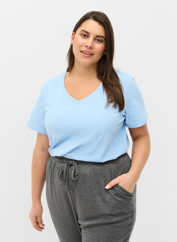 T-shirt basique, Chambray Blue, Model image number 0