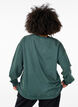 Sweat-shirt ample &agrave; l'aspect d&eacute;lav&eacute;, Vert fonc&eacute;, Model image number 2