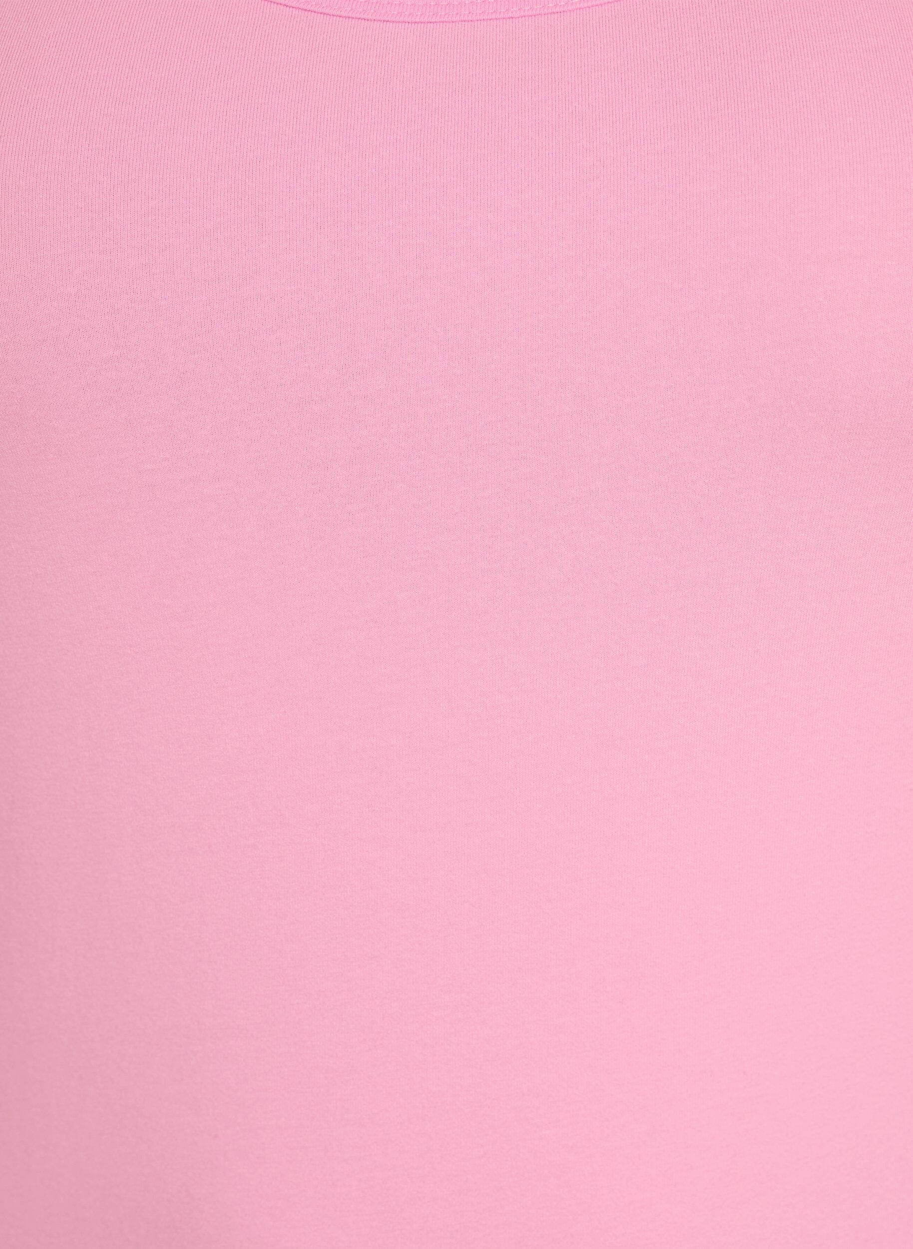 ZizziEffen basic top in katoen, Roze, Packshot image number 2