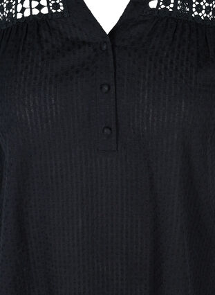 Mouwloze tuniek in katoen, Black, Packshot image number 2