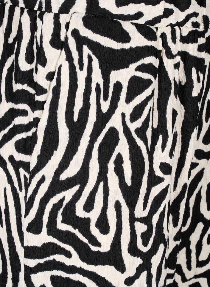 Broek met zebraprint, Zwart, Packshot image number 2