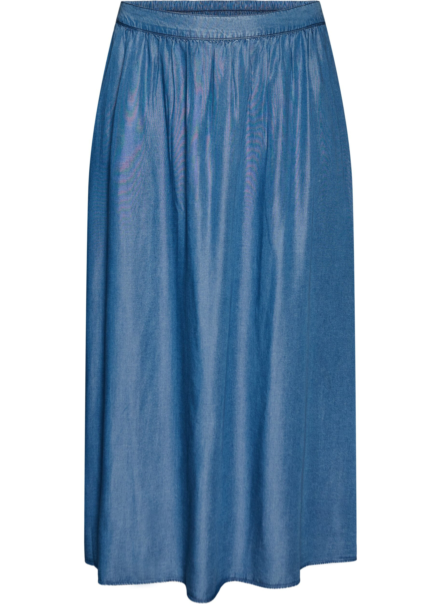 Maxirok met een denimlook in TENCEL&trade; Lyocell