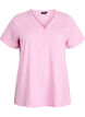 T-shirt dot&eacute; de boutons, Rose, Packshot image number 0